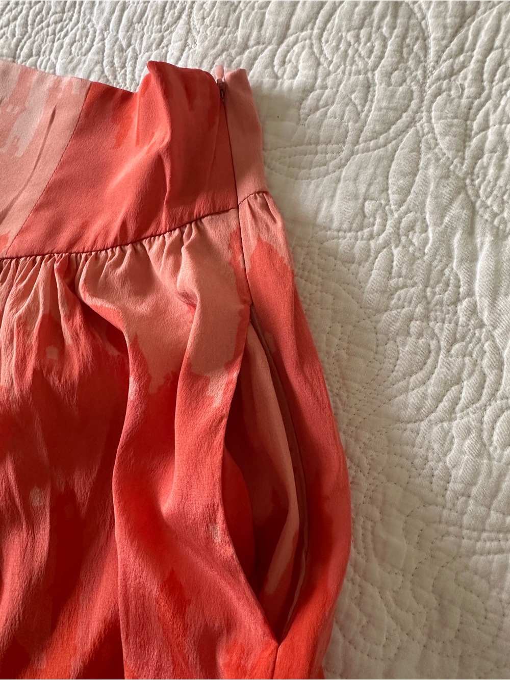Mara Hoffman Silk Coral & Peach Ombre Skirt with Pockets - Picture 4 of 5